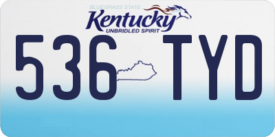 KY license plate 536TYD