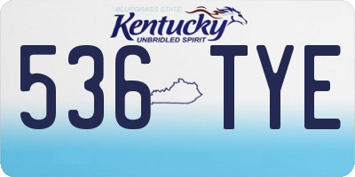 KY license plate 536TYE