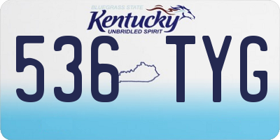 KY license plate 536TYG