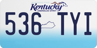 KY license plate 536TYI