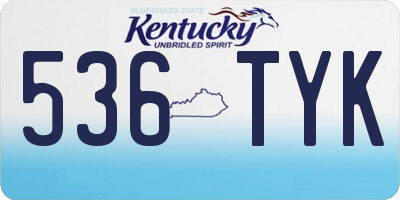 KY license plate 536TYK
