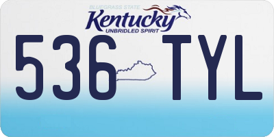 KY license plate 536TYL
