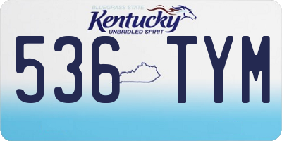 KY license plate 536TYM
