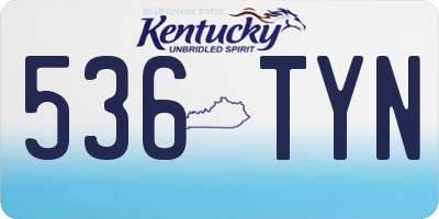 KY license plate 536TYN