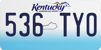 KY license plate 536TYO