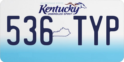 KY license plate 536TYP
