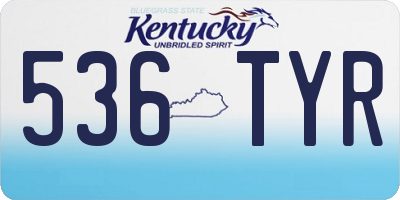 KY license plate 536TYR