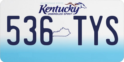 KY license plate 536TYS