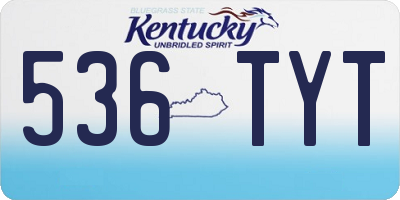 KY license plate 536TYT