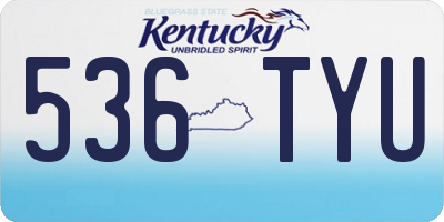 KY license plate 536TYU