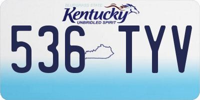 KY license plate 536TYV