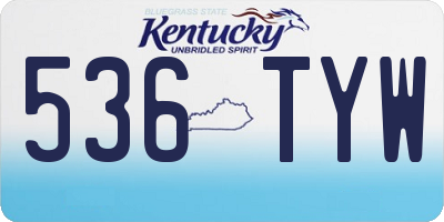 KY license plate 536TYW