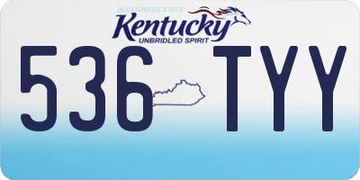 KY license plate 536TYY