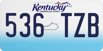KY license plate 536TZB