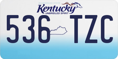 KY license plate 536TZC