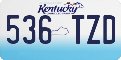 KY license plate 536TZD