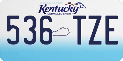 KY license plate 536TZE