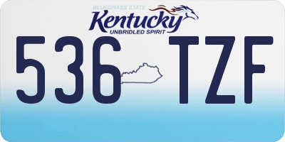 KY license plate 536TZF