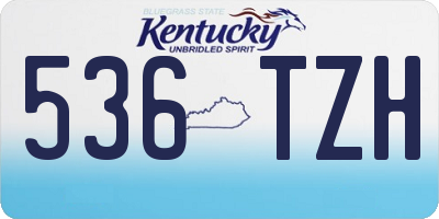 KY license plate 536TZH