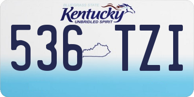 KY license plate 536TZI