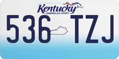 KY license plate 536TZJ