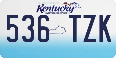 KY license plate 536TZK
