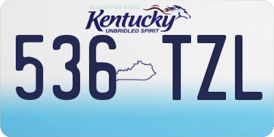 KY license plate 536TZL