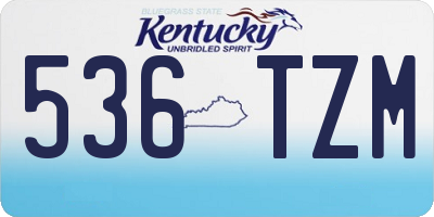 KY license plate 536TZM