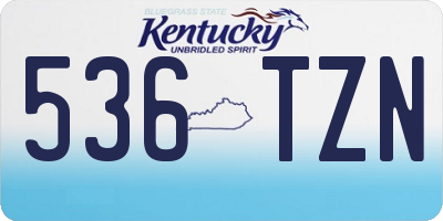 KY license plate 536TZN