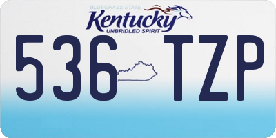 KY license plate 536TZP