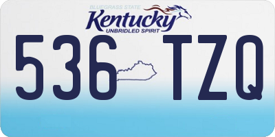 KY license plate 536TZQ