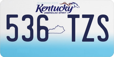 KY license plate 536TZS