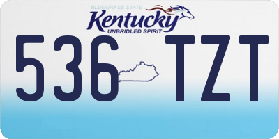 KY license plate 536TZT