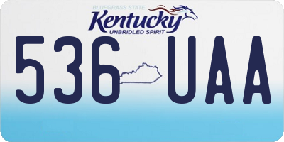 KY license plate 536UAA