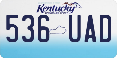 KY license plate 536UAD