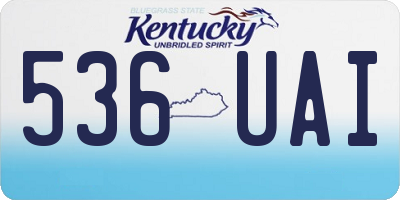 KY license plate 536UAI