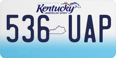 KY license plate 536UAP