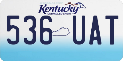 KY license plate 536UAT