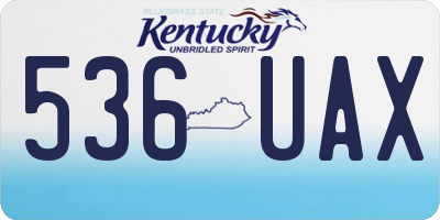KY license plate 536UAX