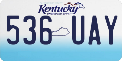 KY license plate 536UAY