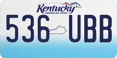KY license plate 536UBB