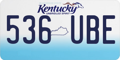 KY license plate 536UBE