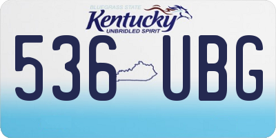 KY license plate 536UBG
