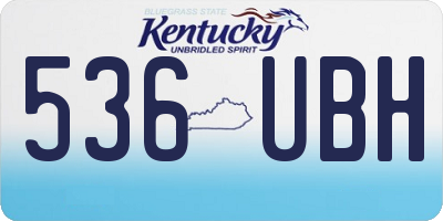 KY license plate 536UBH