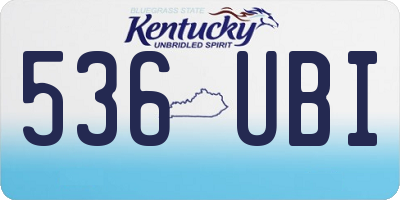 KY license plate 536UBI