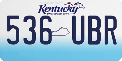 KY license plate 536UBR