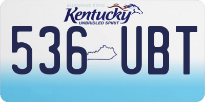 KY license plate 536UBT