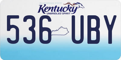 KY license plate 536UBY