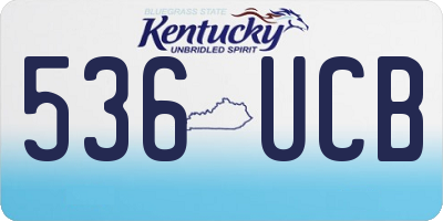 KY license plate 536UCB