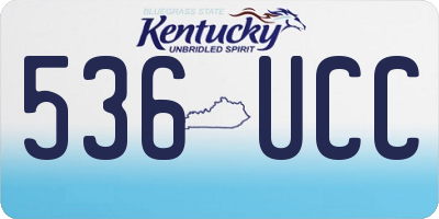 KY license plate 536UCC